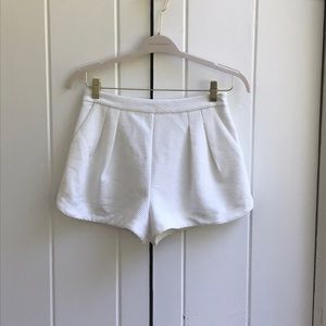 Lush White High-Waisted Shorts